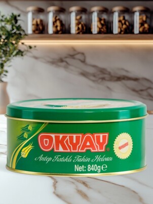 Okyay Fıstıklı Teneke Kutu Helva 840Gr. - 