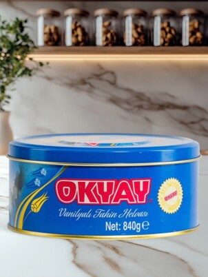 Okyay Vanilyalı Teneke Kutu Helva 840Gr. - 